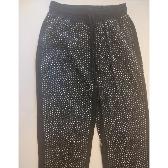 Hot & Delicious Pants & Triangle Bikini Top Outfit Black Rhinestones  Small NWT - Picture 10 of 12